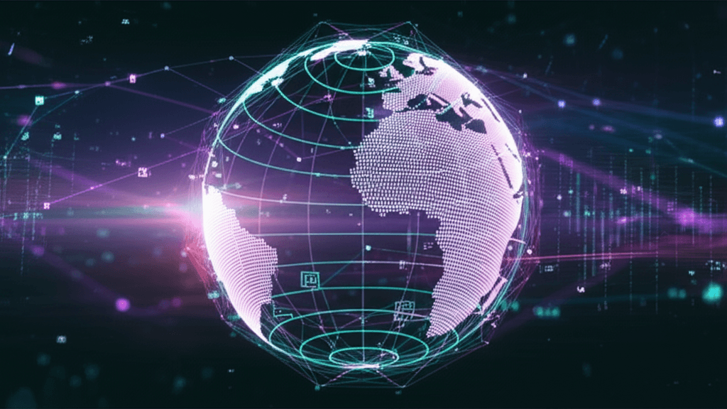 AI Mission - Futuristic AI globe network representing our commitment to intelligent automation